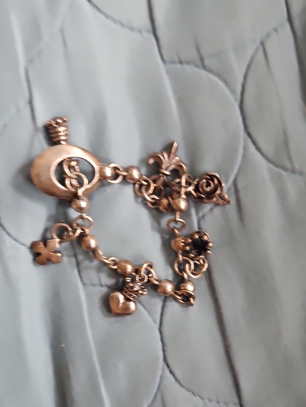 Silver Tone Charm Bracelet - Women's Fashion Jewelry